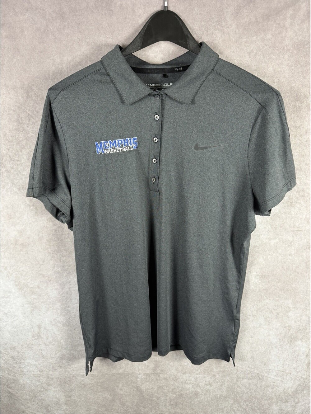 Nike Memphis Tigers Basketball Polo Women's XL Dri-FIT Gray